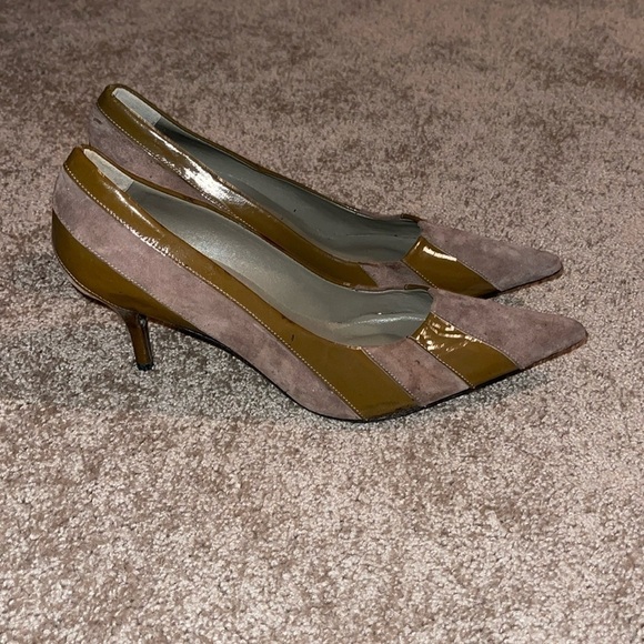 Charles David Suede Patent Leather Heels - size 9 - Picture 1 of 7
